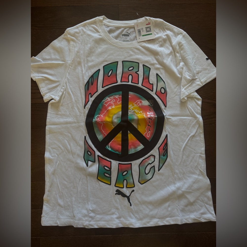 Puma  White World Peace Tee